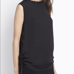 Vince Ruched Tank Top Black Size 4